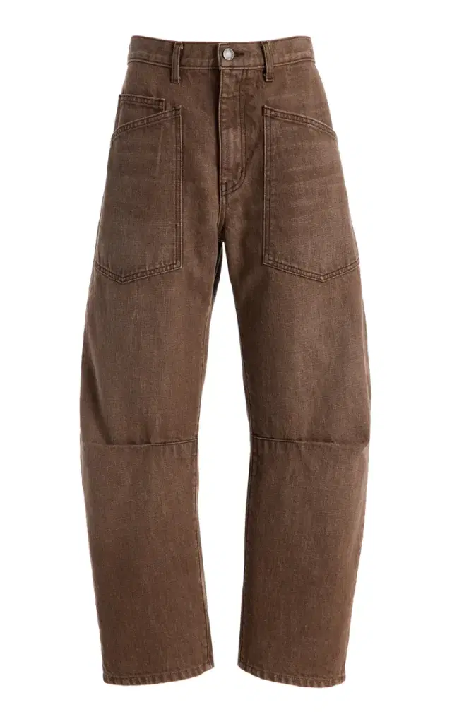 Shon Rigid Mid-Rise Barrel-Leg Jeans