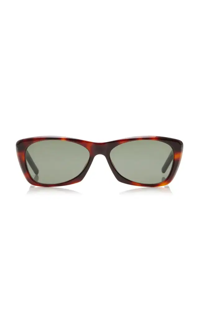 Rectangle-Frame Acetate Sunglasses