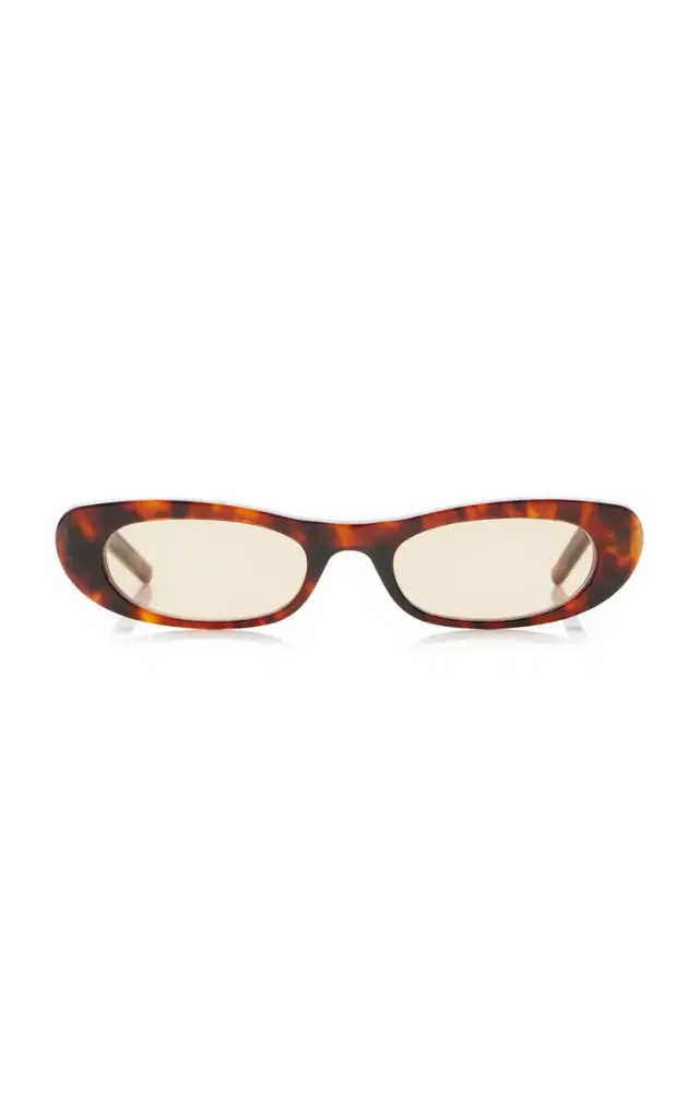 Saint Laurent Rectangle-Frame Acetate Sunglasses
