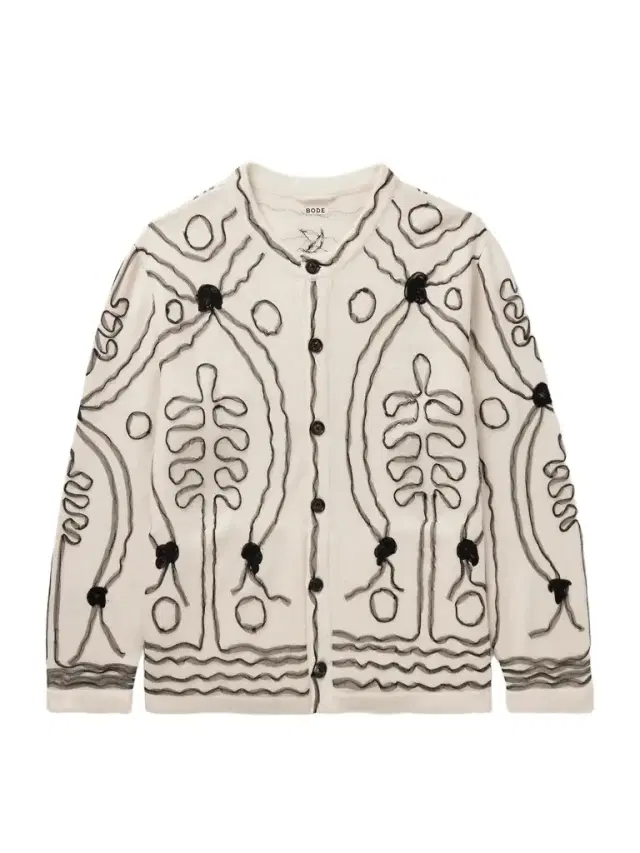 Winter Garden Tulle-Appliquéd Cashmere Cardigan - Men