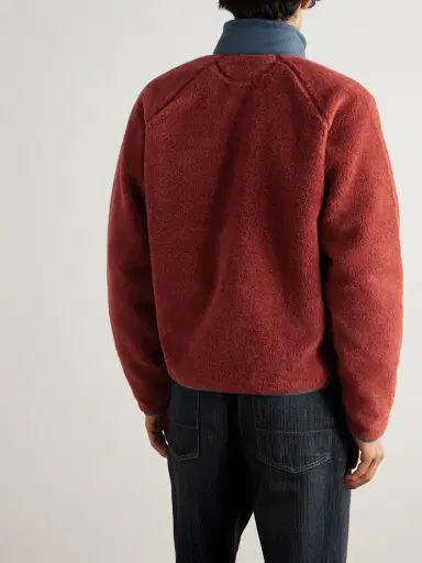 RRL Logo-Appliquéd Nylon Ripstop-Trimmed Wool-Blend Fleece Jacket - Men | Thumbnail 4