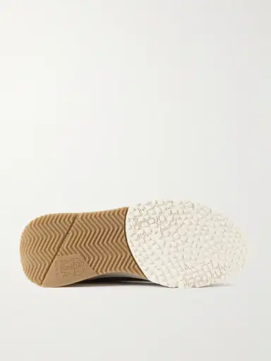 Brunello Cucinelli Leather-Trimmed Suede Sneakers - Men | Thumbnail 3