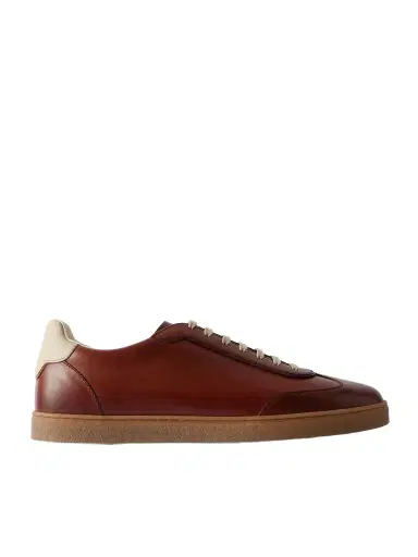 Brunello Cucinelli Coda Di Rondine Leather Sneakers - Men | Thumbnail 1 Brunello Cucinelli Coda Di Rondine Leather Sneakers - Men | Thumbnail 1