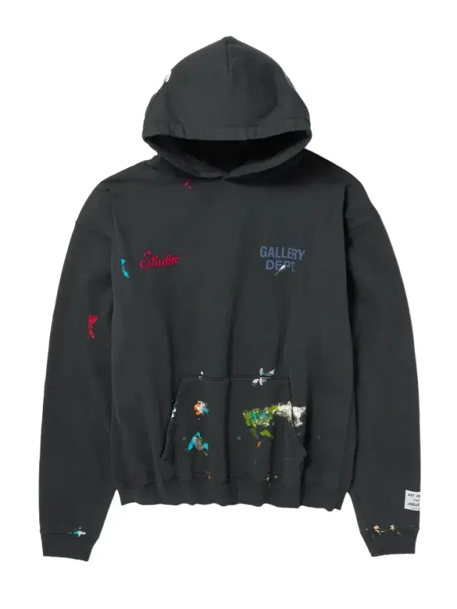 Gallery Dept. Paint-Splattered Embellished Cotton-Jersey Hoodie - Men