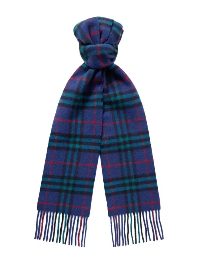 Fringed Checked Cashmere Scarf - Men