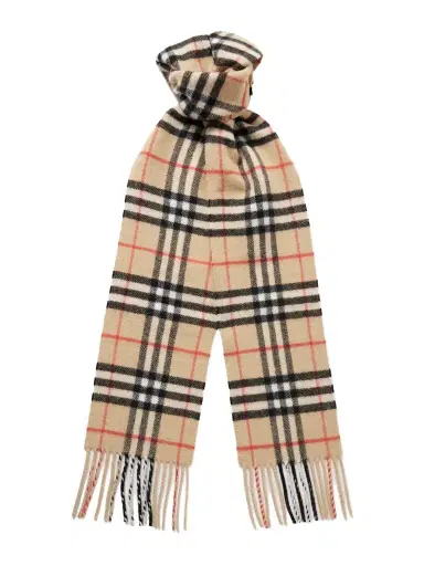 Burberry Fringed Checked Cashmere Scarf - Men | Thumbnail 1 Burberry Fringed Checked Cashmere Scarf - Men | Thumbnail 1
