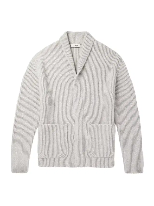 Altea Shawl-Collar Ribbed Wool Cardigan - Men