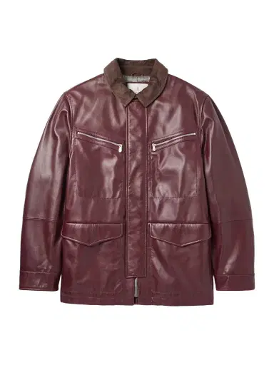 Brunello Cucinelli Padded Nubuck-Trimmed Leather Field Jacket - Men | Thumbnail 1 Brunello Cucinelli Padded Nubuck-Trimmed Leather Field Jacket - Men | Thumbnail 1
