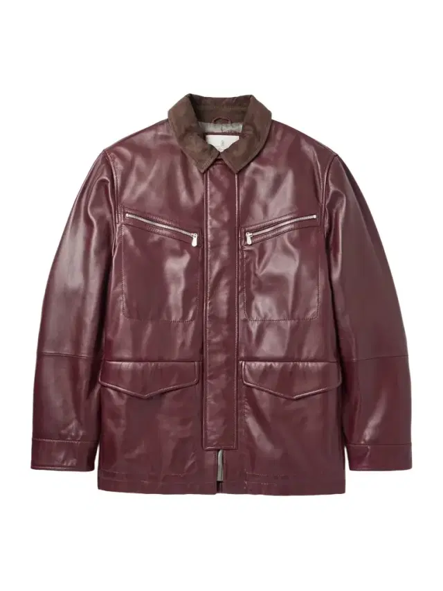 Padded Nubuck-Trimmed Leather Field Jacket - Men