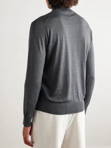 Brunello Cucinelli Silk and Cotton-Blend Rollneck Sweater - Men | Thumbnail 4 Brunello Cucinelli Silk and Cotton-Blend Rollneck Sweater - Men | Thumbnail 4