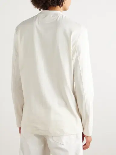 Brunello Cucinelli Logo-Print Cotton-Jersey Mock-Neck T-Shirt - Men | Thumbnail 4 Brunello Cucinelli Logo-Print Cotton-Jersey Mock-Neck T-Shirt - Men | Thumbnail 4