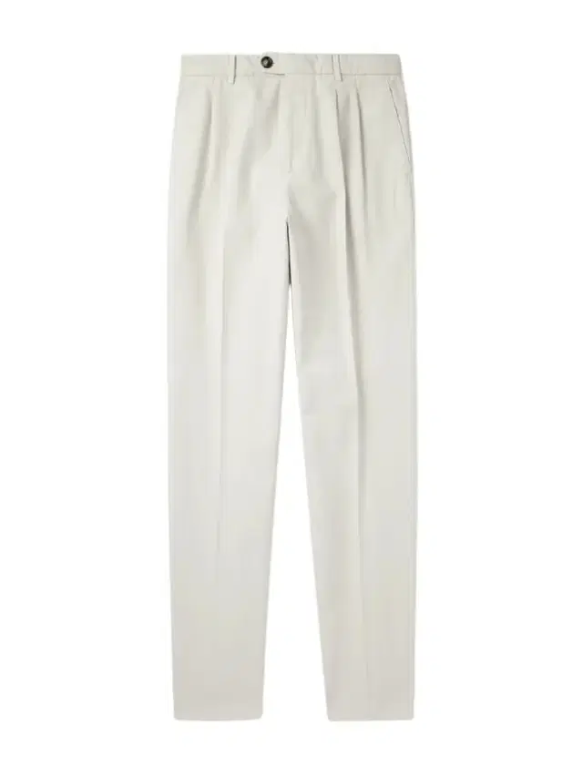 Brunello Cucinelli Straight-Leg Pleated Cotton Trousers - Men