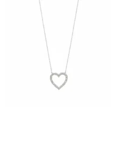 Wish Fine Jewelry 0.50ct Diamond 14K Gold Heart Necklace | Thumbnail 1