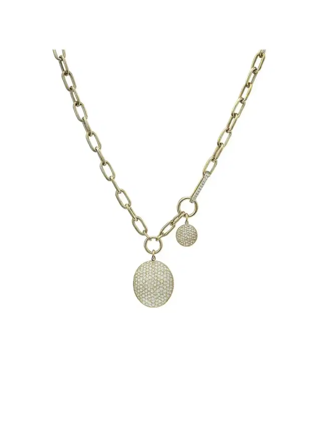 Wish Fine Jewelry 3.70ct Diamond 14K Gold Statement Necklace