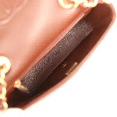 Chanel Chanel Mini Shearling Flap Bag Brown Lambskin Brushed Gold Hardware | Thumbnail 8