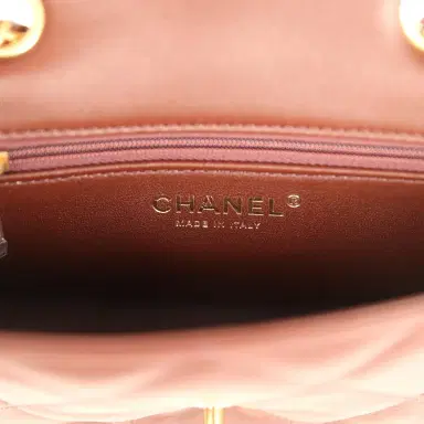 Chanel Chanel Mini Shearling Flap Bag Brown Lambskin Brushed Gold Hardware | Thumbnail 9