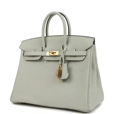 HERMÈS Hermes Birkin 25 Gris Neve Togo Gold Hardware | Thumbnail 5