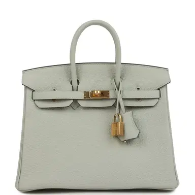 HERMÈS Hermes Birkin 25 Gris Neve Togo Gold Hardware | Thumbnail 1