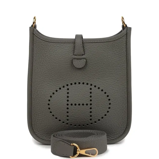 hermes Hermes Evelyne TPM Gris Meyer Clemence Gold Hardware