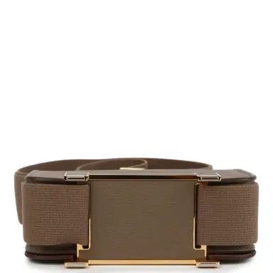 HERMÈS Hermes Geta Etoupe Chevre Mysore Gold Hardware | Thumbnail 6