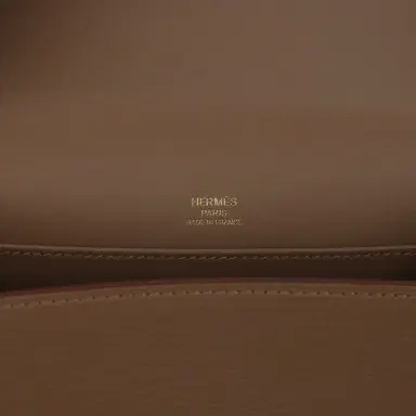 HERMÈS Hermes Geta Etoupe Chevre Mysore Gold Hardware | Thumbnail 8