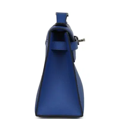 HERMÈS Hermes Kelly Pochette Bleu Royal Swift Palladium Hardware | Thumbnail 3 HERMÈS Hermes Kelly Pochette Bleu Royal Swift Palladium Hardware | Thumbnail 3