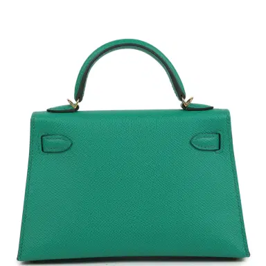 HERMÈS Pre-owned Hermes Kelly Sellier 20 Vert Jade Epsom Gold Hardware | Thumbnail 4 HERMÈS Pre-owned Hermes Kelly Sellier 20 Vert Jade Epsom Gold Hardware | Thumbnail 4