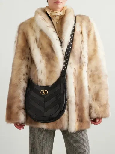 Valentino Garavani Small Studded Paneled Leather Shoulder Bag | Thumbnail 6