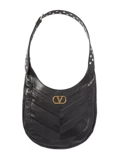 Valentino Garavani Small Studded Paneled Leather Shoulder Bag | Thumbnail 1