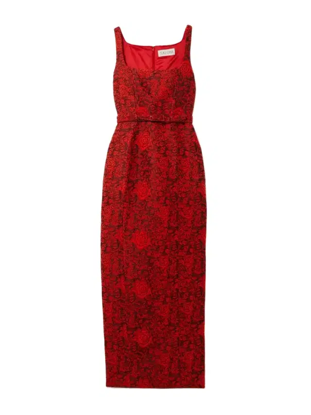 Bora Belted Brocade Gown