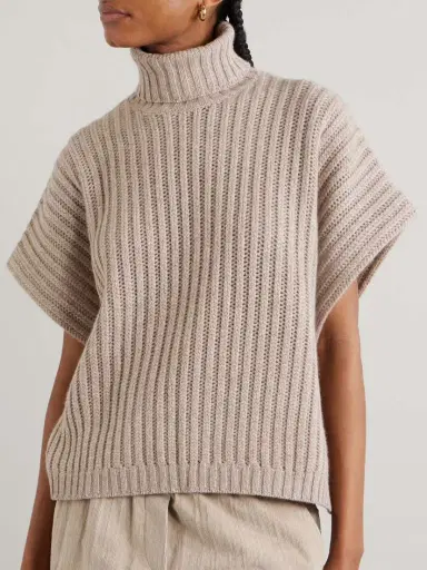 Brunello Cucinelli Ribbed Cashmere Turtleneck Sweater | Thumbnail 3 Brunello Cucinelli Ribbed Cashmere Turtleneck Sweater | Thumbnail 3