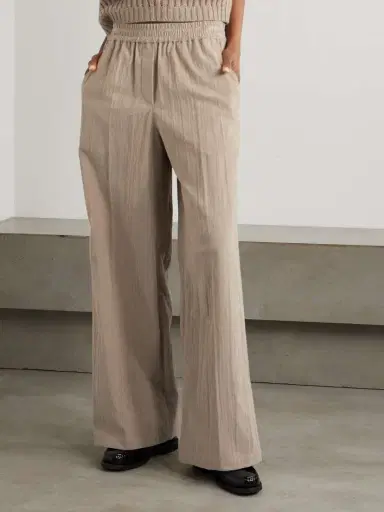 Brunello Cucinelli Gathered Cotton-blend Corduroy Wide-leg Pants | Thumbnail 3