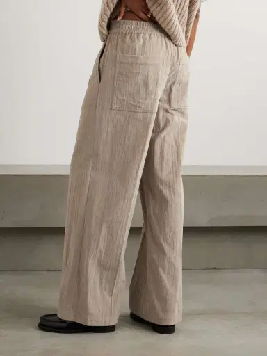 Brunello Cucinelli Gathered Cotton-blend Corduroy Wide-leg Pants | Thumbnail 4