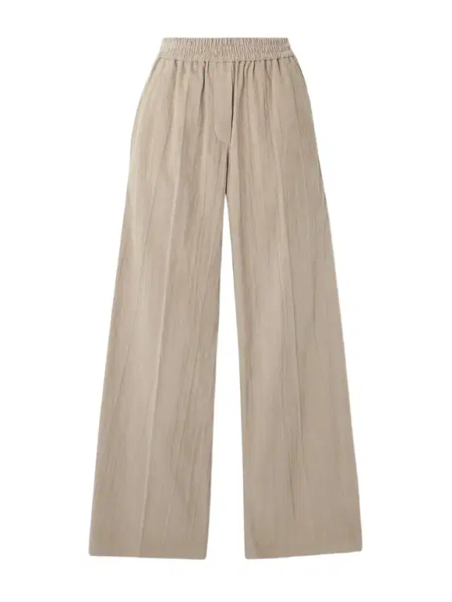 Gathered Cotton-blend Corduroy Wide-leg Pants