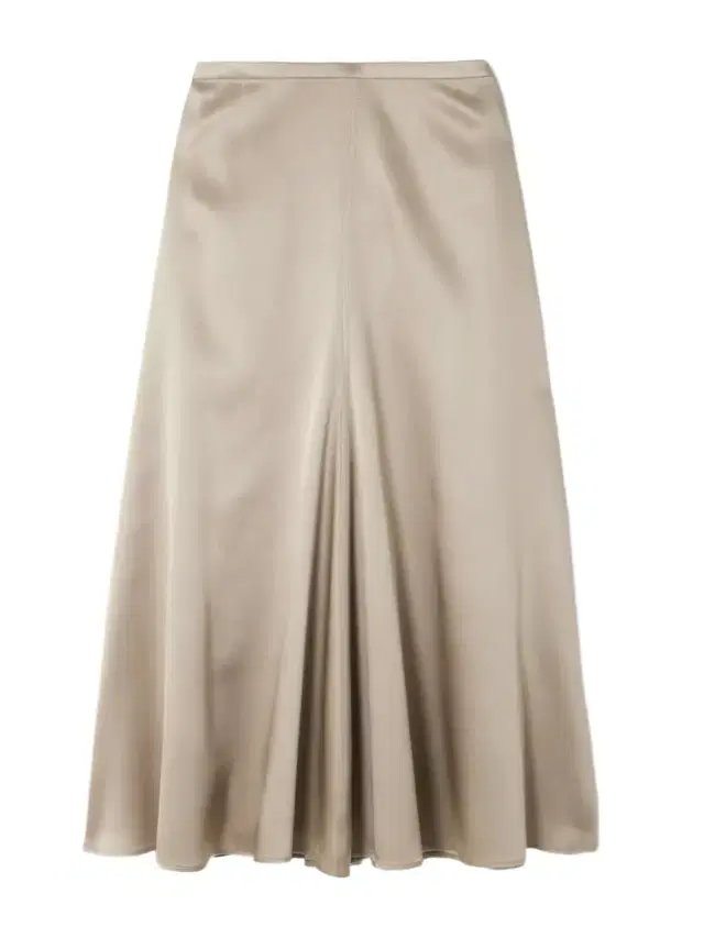 Gathered Silk-satin Midi Skirt