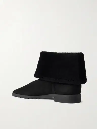 TOTEME Shearling-trimmed Suede Ankle Boots | Thumbnail 3 TOTEME Shearling-trimmed Suede Ankle Boots | Thumbnail 3