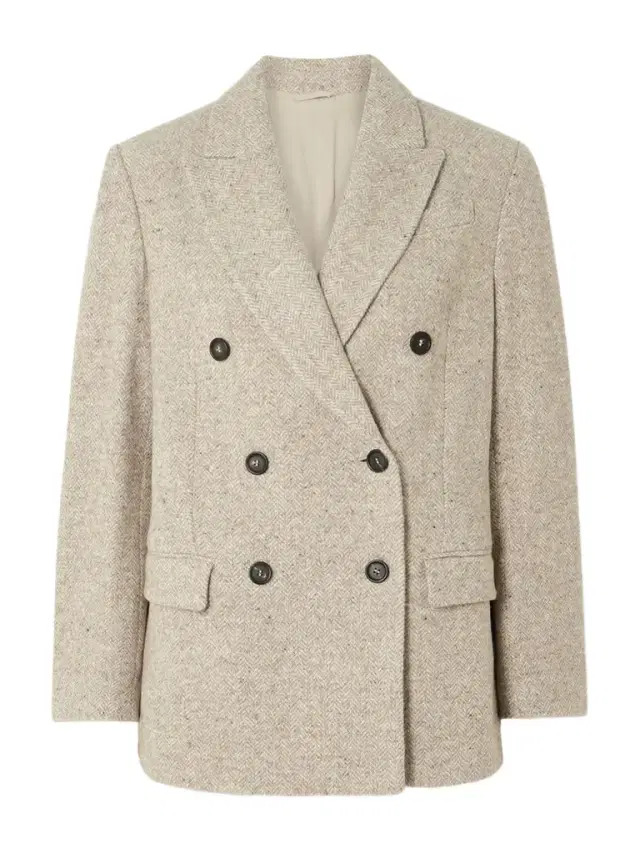 Double-breasted Wool And Silk-blend Tweed Blazer