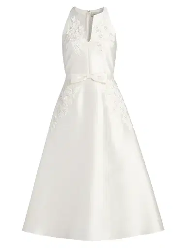 SACHIN & BABI Women's Allison Embroidered Satin Fit & Flare Midi-Dress | Thumbnail 1 SACHIN & BABI Women's Allison Embroidered Satin Fit & Flare Midi-Dress | Thumbnail 1