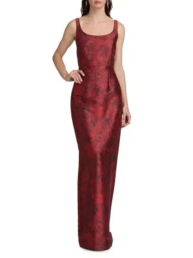SACHIN & BABI Women's Lana Floral Print Satin Gown | Thumbnail 2