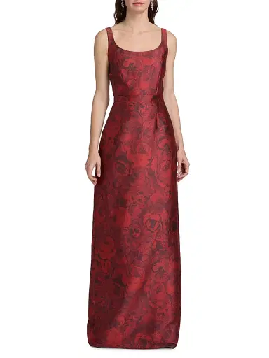 SACHIN & BABI Women's Lana Floral Print Satin Gown | Thumbnail 3