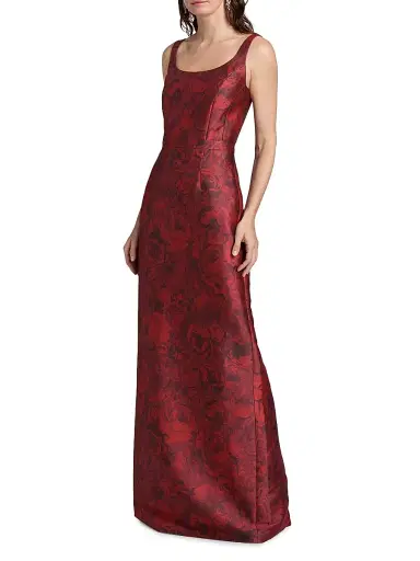 SACHIN & BABI Women's Lana Floral Print Satin Gown | Thumbnail 4