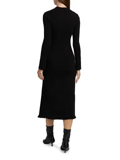 Elie Tahari Women's Moira Rib-Knit Polo Midi-Dress | Thumbnail 5
