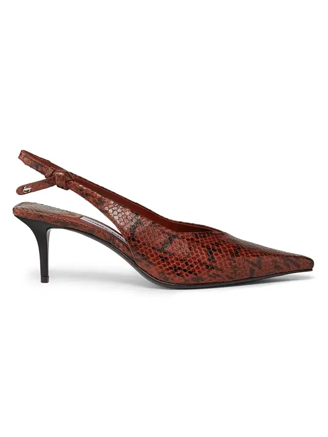 Women's Camie 60MM Snake Slingback Pumps - Cognac