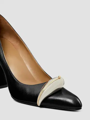 Tory Burch Women's Pierced XL 90MM Leather Pumps - Perfect Black - Size 7.5 | Thumbnail 4 Tory Burch Women's Pierced XL 90MM Leather Pumps - Perfect Black - Size 7.5 | Thumbnail 4