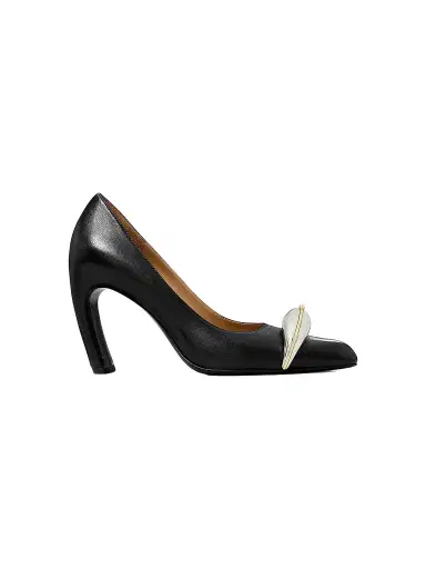 Tory Burch Women's Pierced XL 90MM Leather Pumps - Perfect Black - Size 7.5 | Thumbnail 1 Tory Burch Women's Pierced XL 90MM Leather Pumps - Perfect Black - Size 7.5 | Thumbnail 1