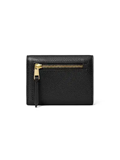 Tory Burch Women's T Monogram Small Pebbled Leather Wallet - Black | Thumbnail 4 Tory Burch Women's T Monogram Small Pebbled Leather Wallet - Black | Thumbnail 4