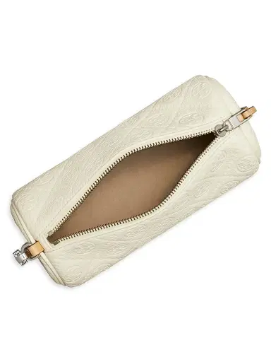 Tory Burch Women's T Monogram Pebbled Leather Cylinder Bag | Thumbnail 2 Tory Burch Women's T Monogram Pebbled Leather Cylinder Bag | Thumbnail 2