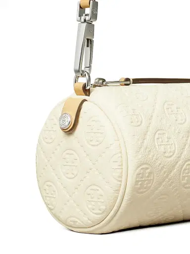 Tory Burch Women's T Monogram Pebbled Leather Cylinder Bag | Thumbnail 4 Tory Burch Women's T Monogram Pebbled Leather Cylinder Bag | Thumbnail 4