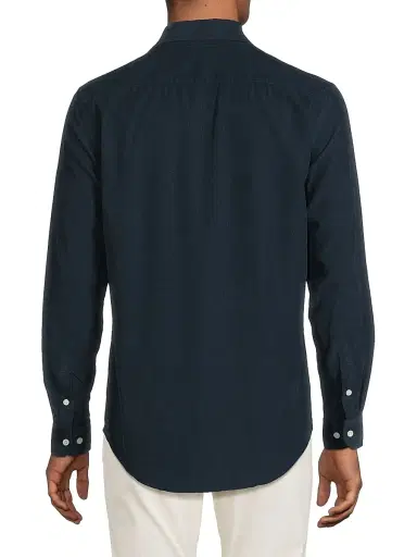 Onia Men's Corduroy Long-Sleeve Button-Front Shirt - Midnight | Thumbnail 5