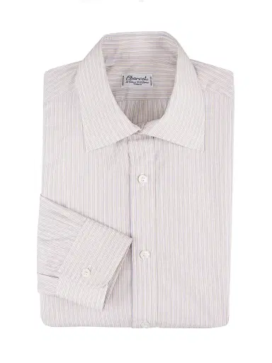 Charvet Men's Striped Cotton Button-Front Shirt - Beige Multi - Size 15 | Thumbnail 1